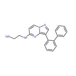 NCCNc1ccn2ncc(-c3ccccc3-c3ccccc3)c2n1 ZINC000096286363