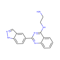 NCCNc1nc(-c2ccc3[nH]ncc3c2)nc2ccccc12 ZINC000299827764