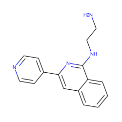 NCCNc1nc(-c2ccncc2)cc2ccccc12 ZINC000095559253