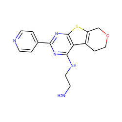 NCCNc1nc(-c2ccncc2)nc2sc3c(c12)CCOC3 ZINC000205888284