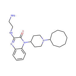 NCCNc1nc2ccccc2n(C2CCN(C3CCCCCCC3)CC2)c1=O ZINC000114709563