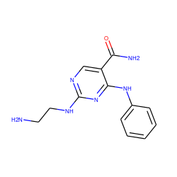 NCCNc1ncc(C(N)=O)c(Nc2ccccc2)n1 ZINC000040914672