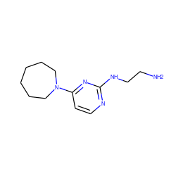 NCCNc1nccc(N2CCCCCC2)n1 ZINC000003960679