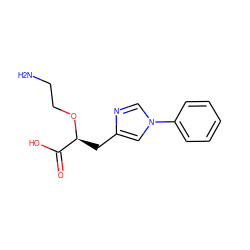 NCCO[C@@H](Cc1cn(-c2ccccc2)cn1)C(=O)O ZINC000038458276