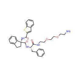 NCCOCCOCCNC(=O)[C@H](Cc1ccccc1)NC(=O)[C@@]1(NC(=O)c2cc3ccccc3s2)CCc2ccccc21 ZINC000028825176