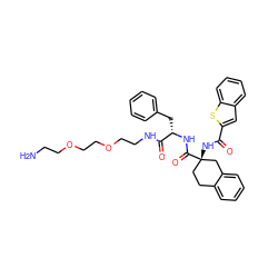 NCCOCCOCCNC(=O)[C@H](Cc1ccccc1)NC(=O)[C@@]1(NC(=O)c2cc3ccccc3s2)CCc2ccccc2C1 ZINC000028825180