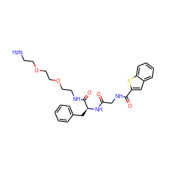 NCCOCCOCCNC(=O)[C@H](Cc1ccccc1)NC(=O)CNC(=O)c1cc2ccccc2s1 ZINC000028825185