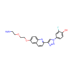 NCCOCCOc1ccc2nc(-c3cn(-c4ccc(O)c(F)c4)nn3)ccc2c1 ZINC001772571441