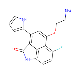 NCCOc1cc(-c2ccc[nH]2)c2c3c(ccc(F)c13)NC2=O ZINC000013535953