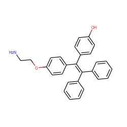 NCCOc1ccc(C(=C(c2ccccc2)c2ccccc2)c2ccc(O)cc2)cc1 ZINC000299858319