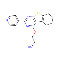 NCCOc1nc(-c2ccncc2)nc2sc3c(c12)CCCC3 ZINC000223658043