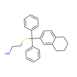 NCCSC(c1ccccc1)(c1ccccc1)c1ccc2c(c1)CCCC2 ZINC000095583894