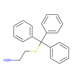 NCCSC(c1ccccc1)(c1ccccc1)c1ccccc1 ZINC000004958385