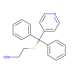 NCCSC(c1ccccc1)(c1ccccc1)c1ccncc1 ZINC000084709931