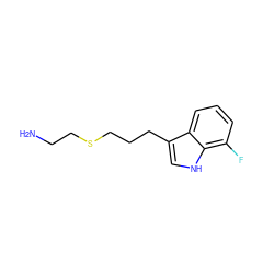 NCCSCCCc1c[nH]c2c(F)cccc12 ZINC000095603960