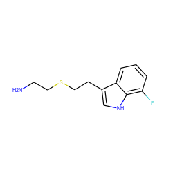 NCCSCCc1c[nH]c2c(F)cccc12 ZINC000095601794