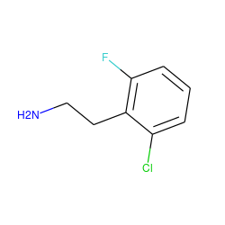 NCCc1c(F)cccc1Cl ZINC000002510232