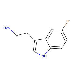 NCCc1c[nH]c2ccc(Br)cc12 ZINC000000403685