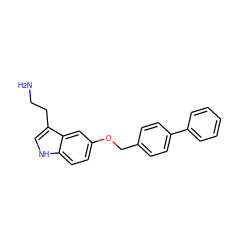 NCCc1c[nH]c2ccc(OCc3ccc(-c4ccccc4)cc3)cc12 ZINC000095597064