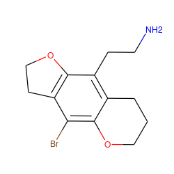 NCCc1c2c(c(Br)c3c1OCC3)OCCC2 ZINC000040938867