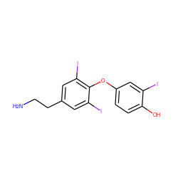 NCCc1cc(I)c(Oc2ccc(O)c(I)c2)c(I)c1 ZINC000028569157