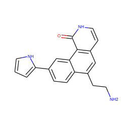 NCCc1cc2cc[nH]c(=O)c2c2cc(-c3ccc[nH]3)ccc12 ZINC000028955872