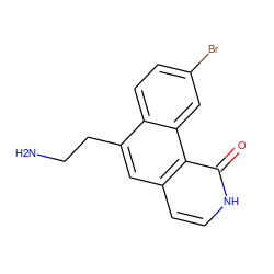 NCCc1cc2cc[nH]c(=O)c2c2cc(Br)ccc12 ZINC000028955823