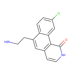 NCCc1cc2cc[nH]c(=O)c2c2cc(Cl)ccc12 ZINC000028955820