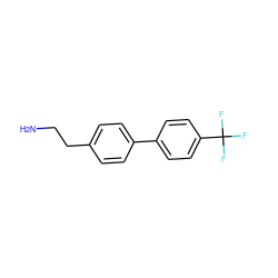 NCCc1ccc(-c2ccc(C(F)(F)F)cc2)cc1 ZINC000257368596