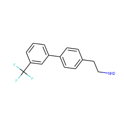 NCCc1ccc(-c2cccc(C(F)(F)F)c2)cc1 ZINC000033428074