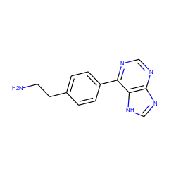 NCCc1ccc(-c2ncnc3nc[nH]c23)cc1 ZINC000014961014