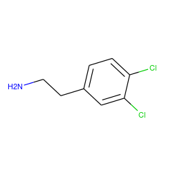 NCCc1ccc(Cl)c(Cl)c1 ZINC000000404238