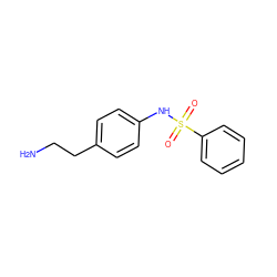 NCCc1ccc(NS(=O)(=O)c2ccccc2)cc1 ZINC000020224442