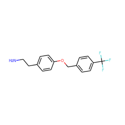 NCCc1ccc(OCc2ccc(C(F)(F)F)cc2)cc1 ZINC000013681036