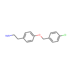 NCCc1ccc(OCc2ccc(Cl)cc2)cc1 ZINC000011805744