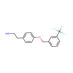 NCCc1ccc(OCc2cccc(C(F)(F)F)c2)cc1 ZINC000020525830