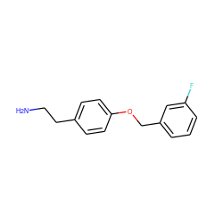 NCCc1ccc(OCc2cccc(F)c2)cc1 ZINC000021960286