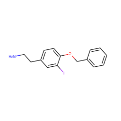 NCCc1ccc(OCc2ccccc2)c(I)c1 ZINC000013681055