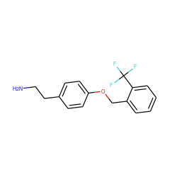 NCCc1ccc(OCc2ccccc2C(F)(F)F)cc1 ZINC000314132406