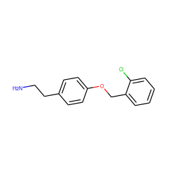 NCCc1ccc(OCc2ccccc2Cl)cc1 ZINC000036194738