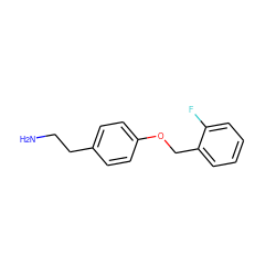 NCCc1ccc(OCc2ccccc2F)cc1 ZINC000011803289