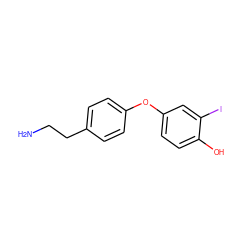 NCCc1ccc(Oc2ccc(O)c(I)c2)cc1 ZINC000013681017