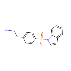 NCCc1ccc(S(=O)(=O)n2ccc3ccccc32)cc1 ZINC001772634172