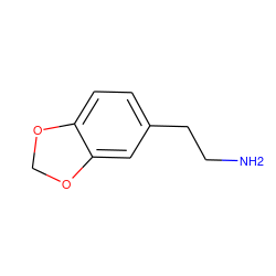 NCCc1ccc2c(c1)OCO2 ZINC000000259006