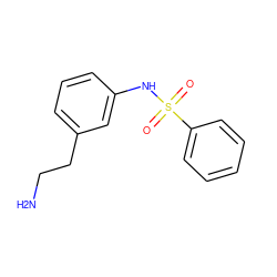 NCCc1cccc(NS(=O)(=O)c2ccccc2)c1 ZINC000036093359