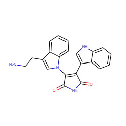 NCCc1cn(C2=C(c3c[nH]c4ccccc34)C(=O)NC2=O)c2ccccc12 ZINC000029125775