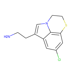 NCCc1cn2c3c(cc(Cl)cc13)SCC2 ZINC000000008726