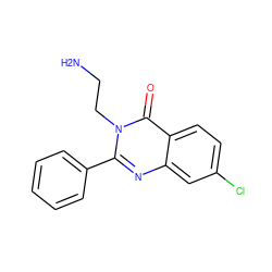 NCCn1c(-c2ccccc2)nc2cc(Cl)ccc2c1=O ZINC001772630766