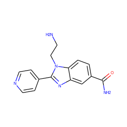 NCCn1c(-c2ccncc2)nc2cc(C(N)=O)ccc21 ZINC000473126167