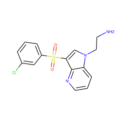 NCCn1cc(S(=O)(=O)c2cccc(Cl)c2)c2ncccc21 ZINC000045288038